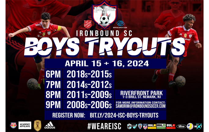2024 BOYS IRONBOUND SC TRYOUTS